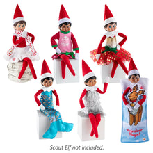 Load image into Gallery viewer, The Elf on the Shelf Claus Couture Scout Elf Girl Mega Pack: 6 Outfits for Fun Holiday Scenes, and Exclusive Joy Travel Bag