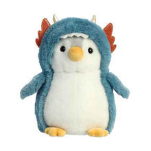 Load image into Gallery viewer, Aurora Pompom Penguin Plush Set of 3: Dino, Dragon and Unicorn 7”
