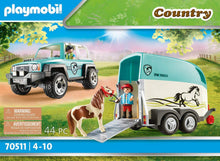 Load image into Gallery viewer, PLAYMOBIL Car with Pony Trailer
