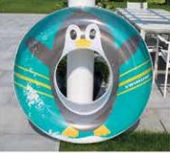 Load image into Gallery viewer, Swimline 40" Inflatable Pool Float 2-Pack: Penguin &amp; Polar Bear Flurry Rings Transparent Snow Effect