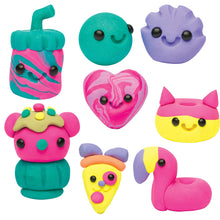Load image into Gallery viewer, Klutz Make Mini Erasers Craft Set of 3: Cuties, Sweets, and Animals, with Myriads Drawstring Bag