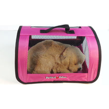 Load image into Gallery viewer, Perfect Petzzz Chocolate Lab Plush with Pink Tote For Plush Breathing Pet and Dog Food, Treats, and Chew Toy