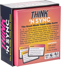 Load image into Gallery viewer, Gamewright Party Game Set of 4: Think 'N Sync, In a Pickle, Say It!, Hit or Miss with Myriads Drawstring Bag